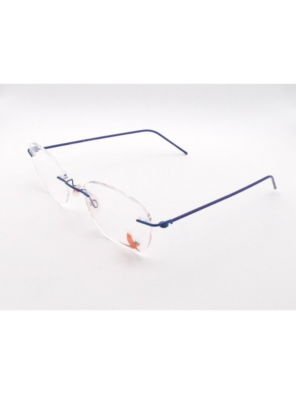 Maui Jim Eyeglasses MJO 2002-34M Rimless Blue Metal Frames 51 mm